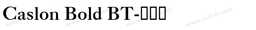 Caslon Bold BT字体转换